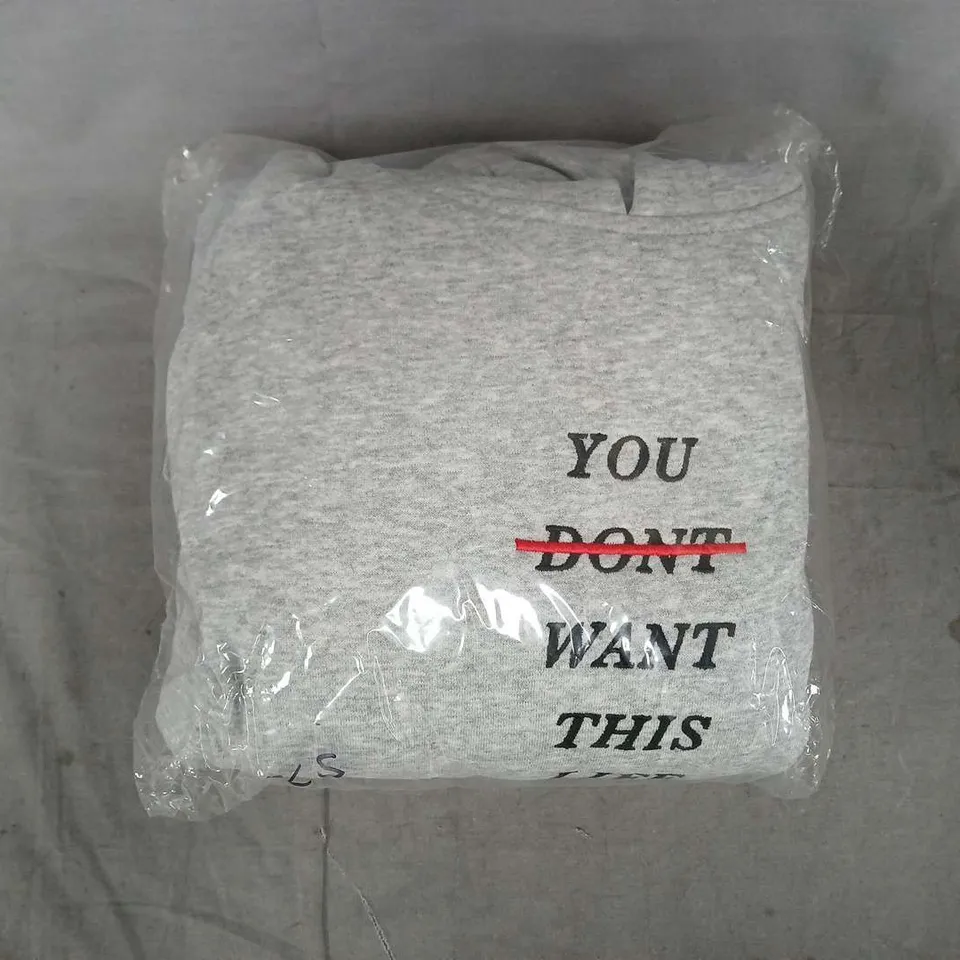 YOU DON'T WANT THIS LIFE LIMITED EDITION GREY REDLINE HOODIE SIZE XS