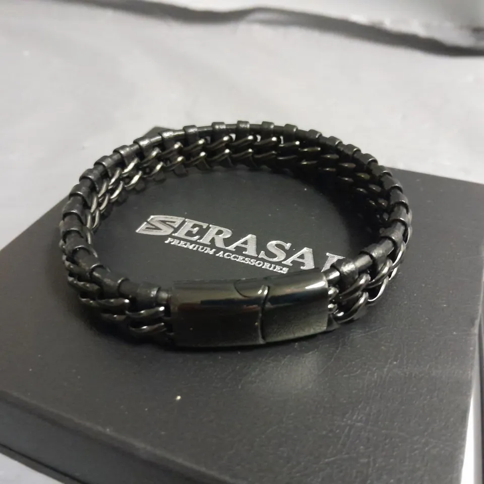 BOXED SERASAR GENTS BRACELET IN BLACK