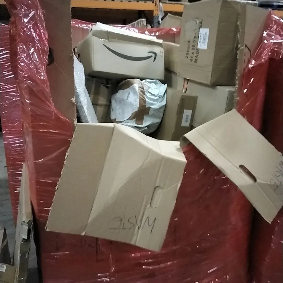 PALLET OF HOUSEHOLD ITEMS TO INCLUDE TOY DOLL, ELLIPTICAL MACHINE, SCOOTER, PICTURE FRAME AND OTHER ASSORTED ITEMS...