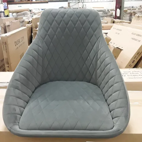 BOXED SET OF 2 DELUNA VELVET DINING CHAIR - GREY VELVET