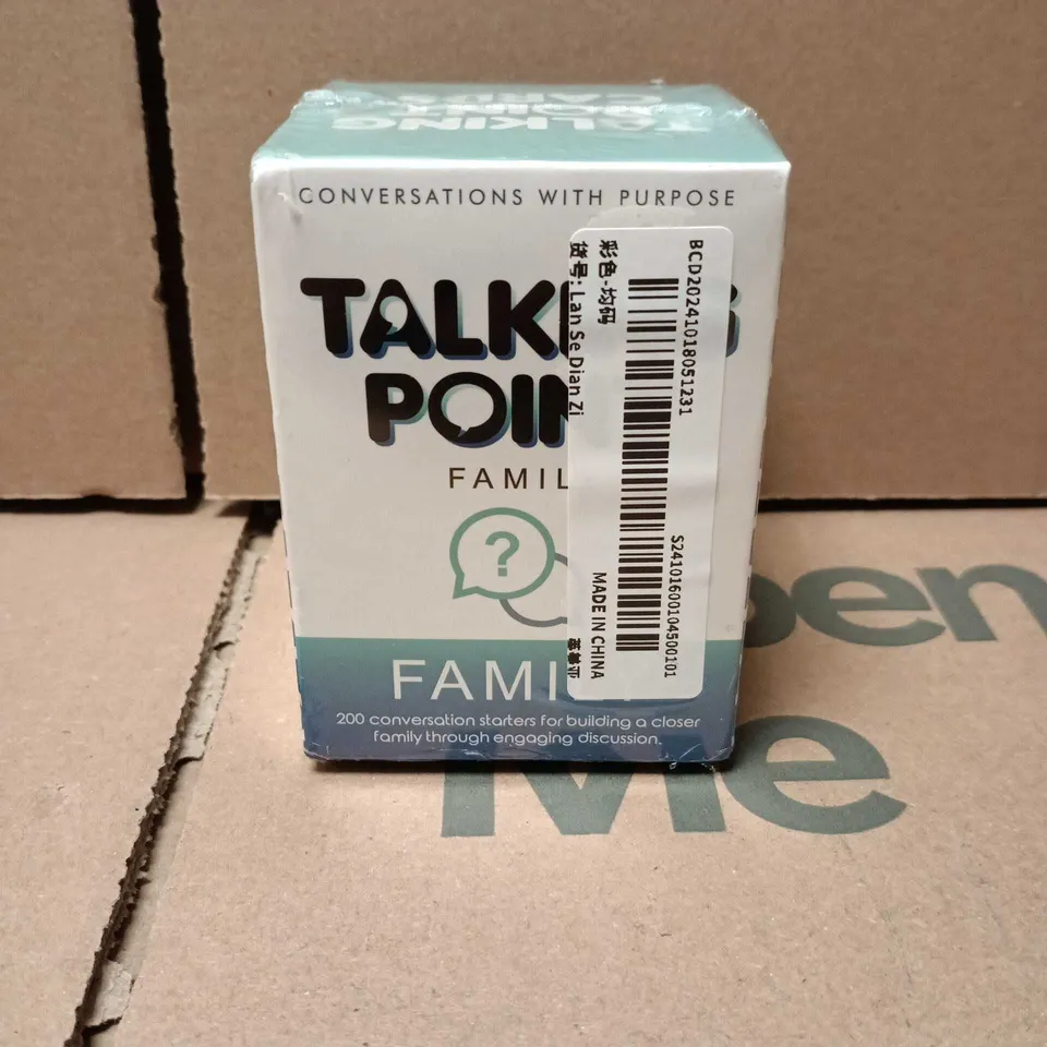 TALK POINTS FAMILY CONVERSATION CARDS – 200 CARDS, AGES 12+, 2+ PLAYERS 