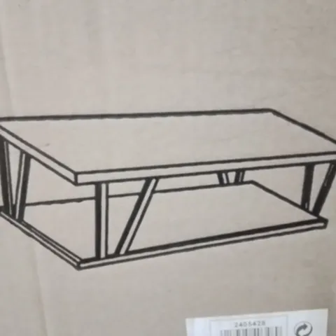 BRAND NEW HOMESDIRECT365 ACKLEY BLACK GLASS COFFEE TABLE (3 BOXES)