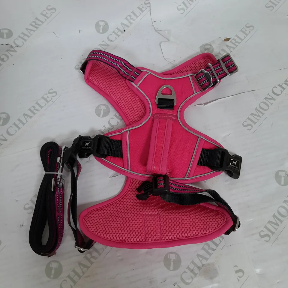 TUFFDOG EASY FIT DOG HARNESS IN HOT PINK SIZE L