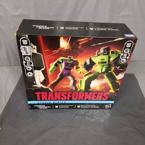TRANSFORMERS STUDIO SERIES HOOK & LONG HAUL – THE MOVIE CONSTRUCTICON BOXED