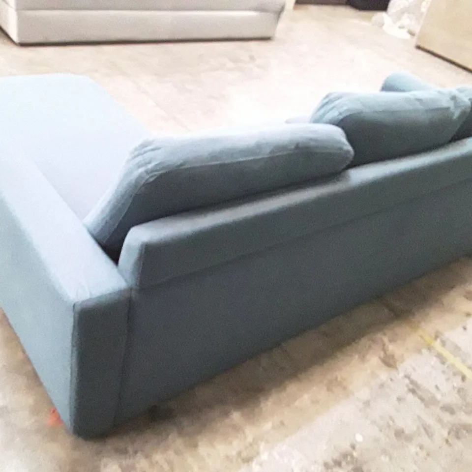 QUALITY DESIGNER DIESEL REVERSIBLE CORNER SOFA - TEAL FABRIC