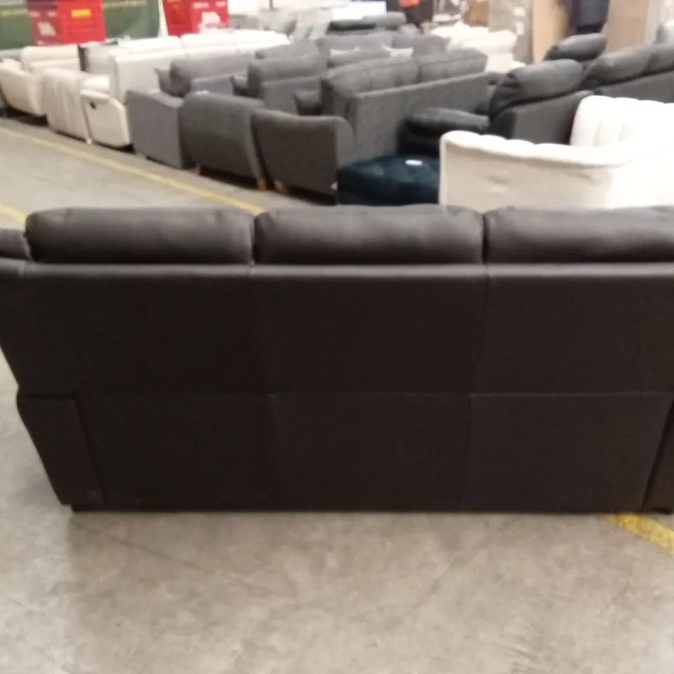 ALBION LUXURY FAUX LEATHER HIGH BACK 3 SEATER SOFA RRP £599