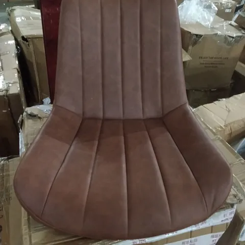 BOXED SET OF 2 FAUX LEATHER DINING CHAIRS