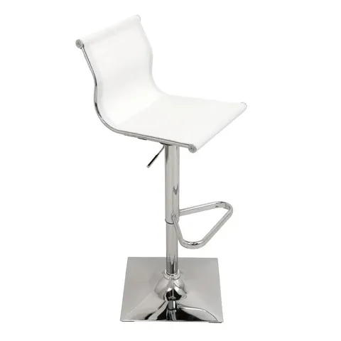 BOXED EMMELINE HEIGHT ADJUSTABLE SWIVEL BAR STOOL - WHITE (1 BOX)