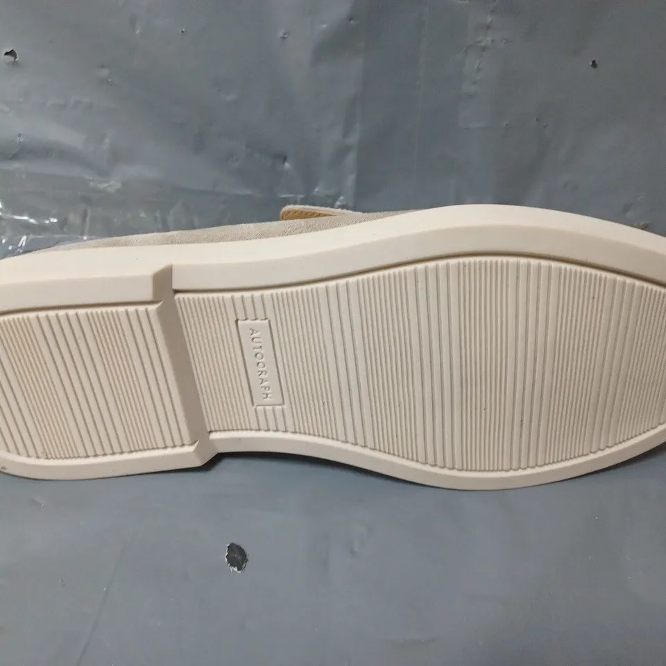 PAIR OF AUTOGRAPH SUEDE WHITE SOLE LOAFERS IN GREY - UK 8