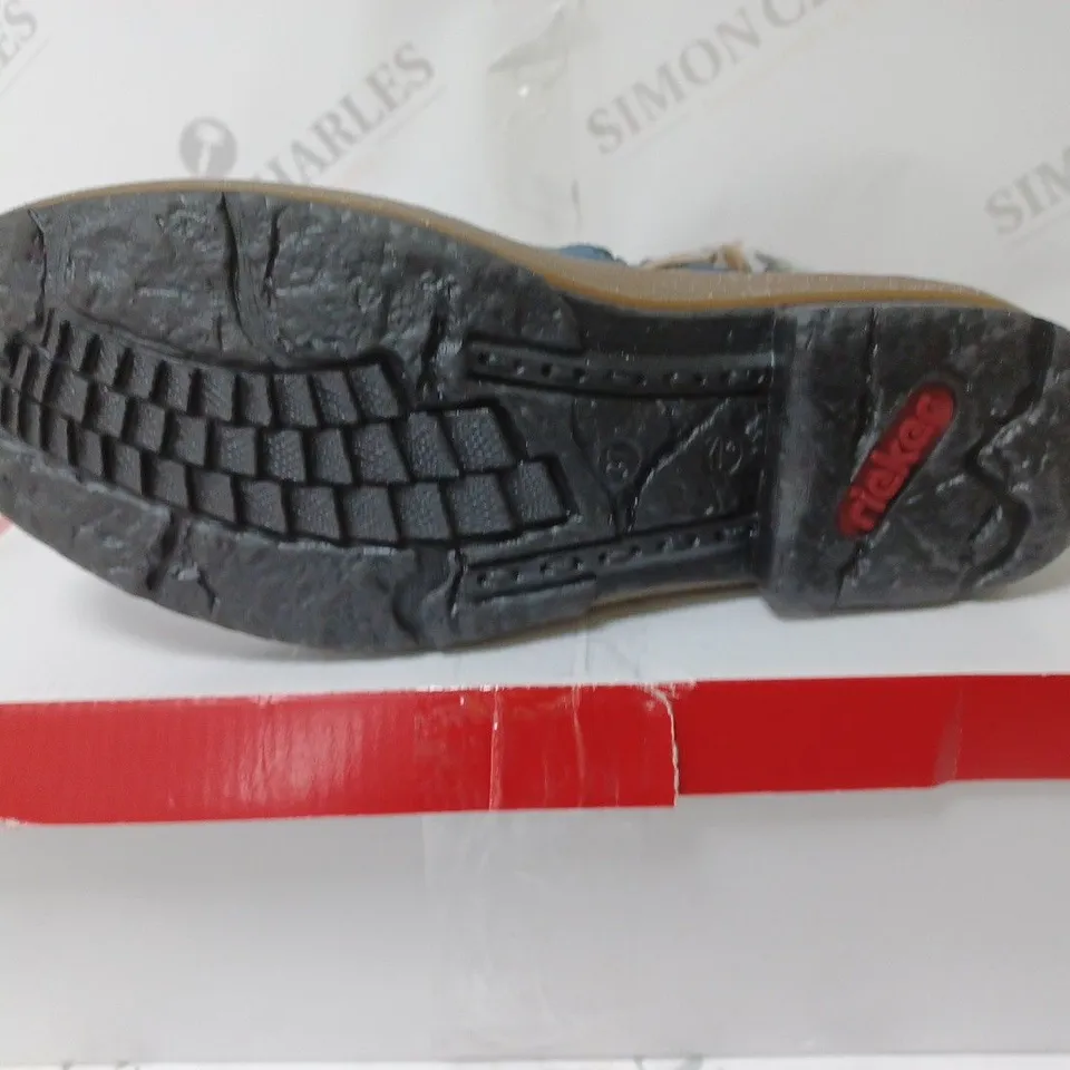 RIEKER LIGHT BLUE LACE UP ANKLE BOOTS - SIZE 4