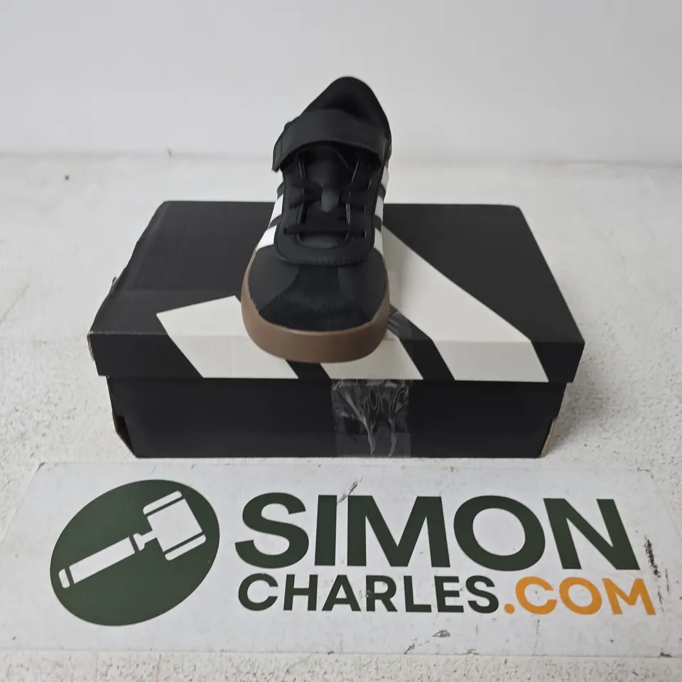 BOXED ADIDAS VL COURT 3.0 EL TRAINERS IN BLACK - UK 1