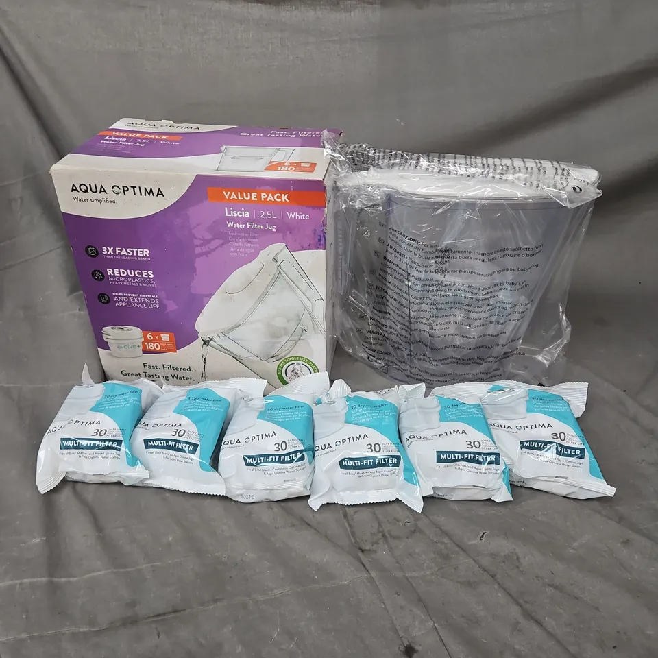 BOXED AQUA OPTIMA LISCIA WATER FILTER JUG 2.5L