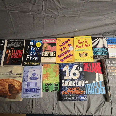 LARGE QUANTITY OF ASSORTED BOOKS TO INCLUDE EDUCATIONAL, COOKBOOKS, FICTION ETC - COLLECTION ONLY