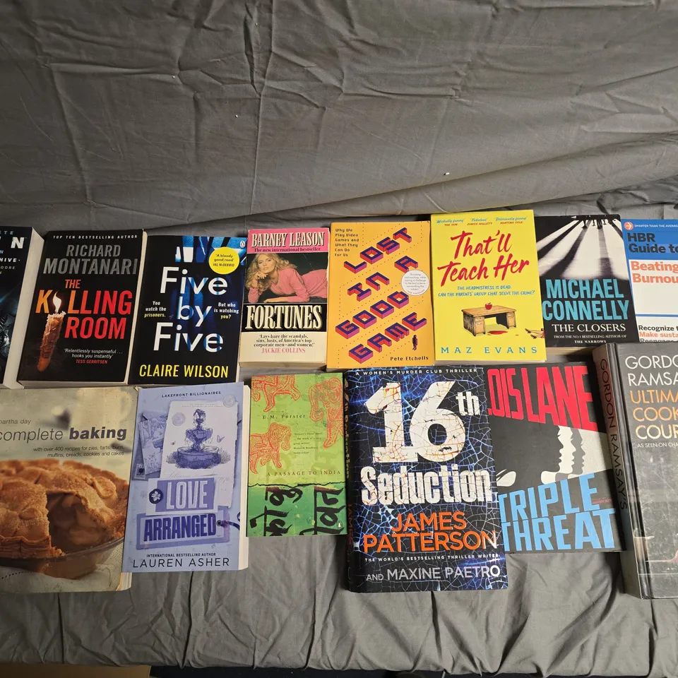 LARGE QUANTITY OF ASSORTED BOOKS TO INCLUDE EDUCATIONAL, COOKBOOKS, FICTION ETC - COLLECTION ONLY