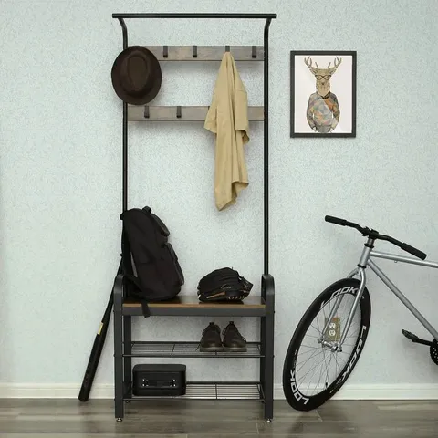 BOXED DESIGNER HAT AND CLOACK HALLWAY UNIT COLOUR: BLACK