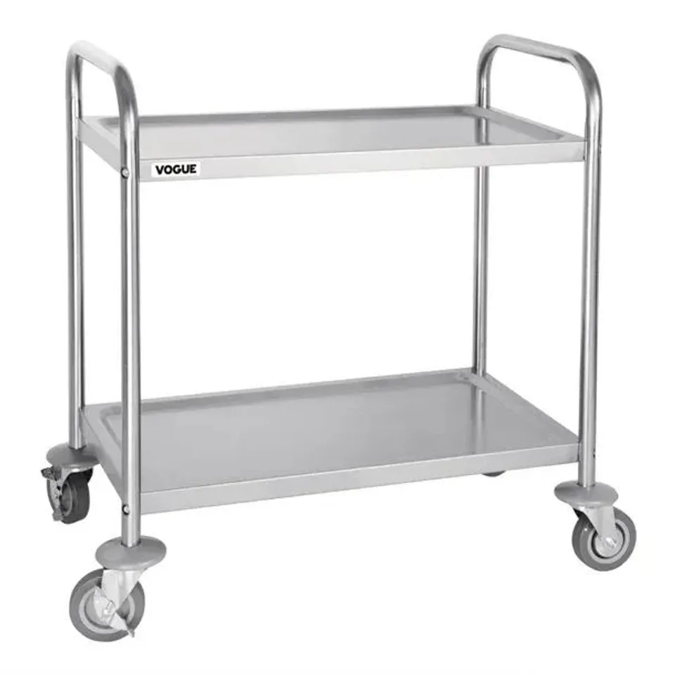 BOXED BOLERO 2-TIER SMALL CLEARING AND CLEANING TROLLEY