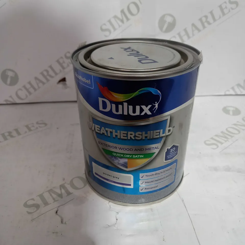 DULUX WOOD AND METAL - GARDEN GREY PAINT 
