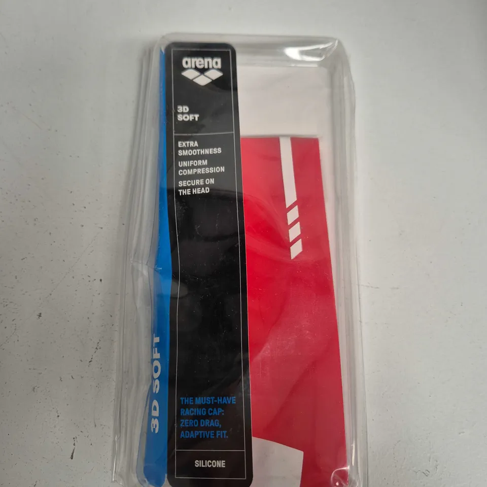 ARENA 3D SOFT SILICONE SWIMMING CAP – RACING CAP, SEALED IN ORIGINAL PACKAGING