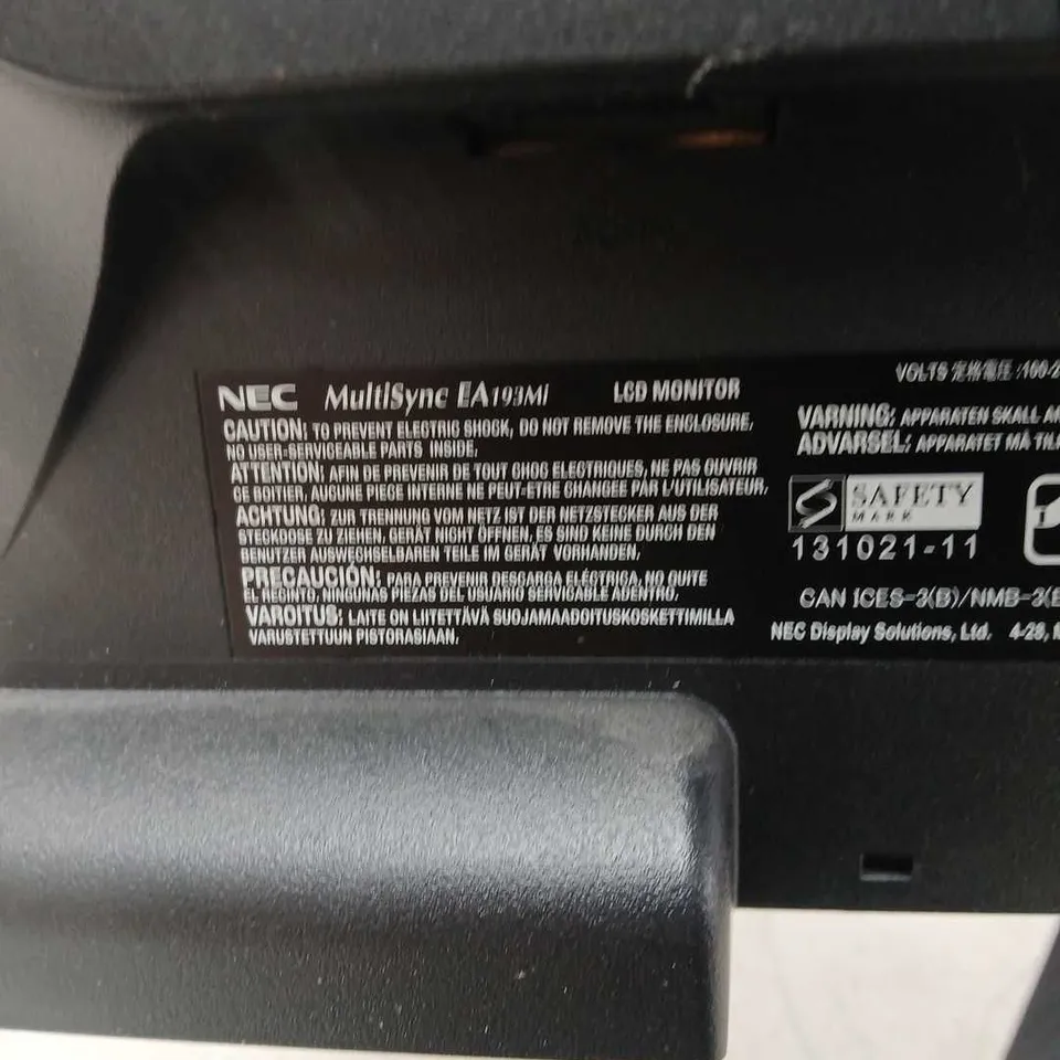 NEC MULTISYNC EA193MI LCD MONITOR