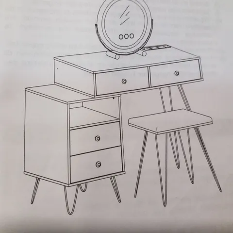 BOXED VANITY DESK SET