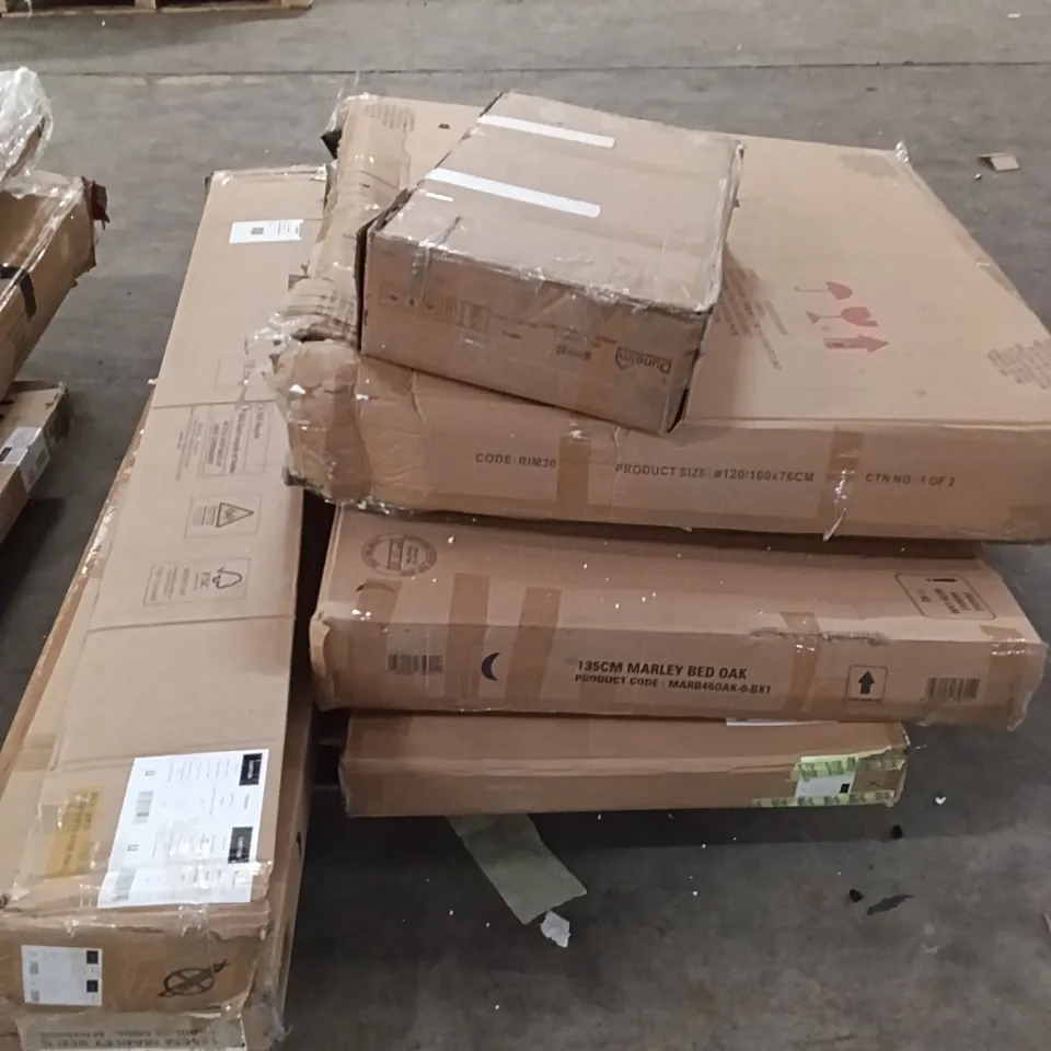 PALLET OF ASSORTED FURNITURE PARTS