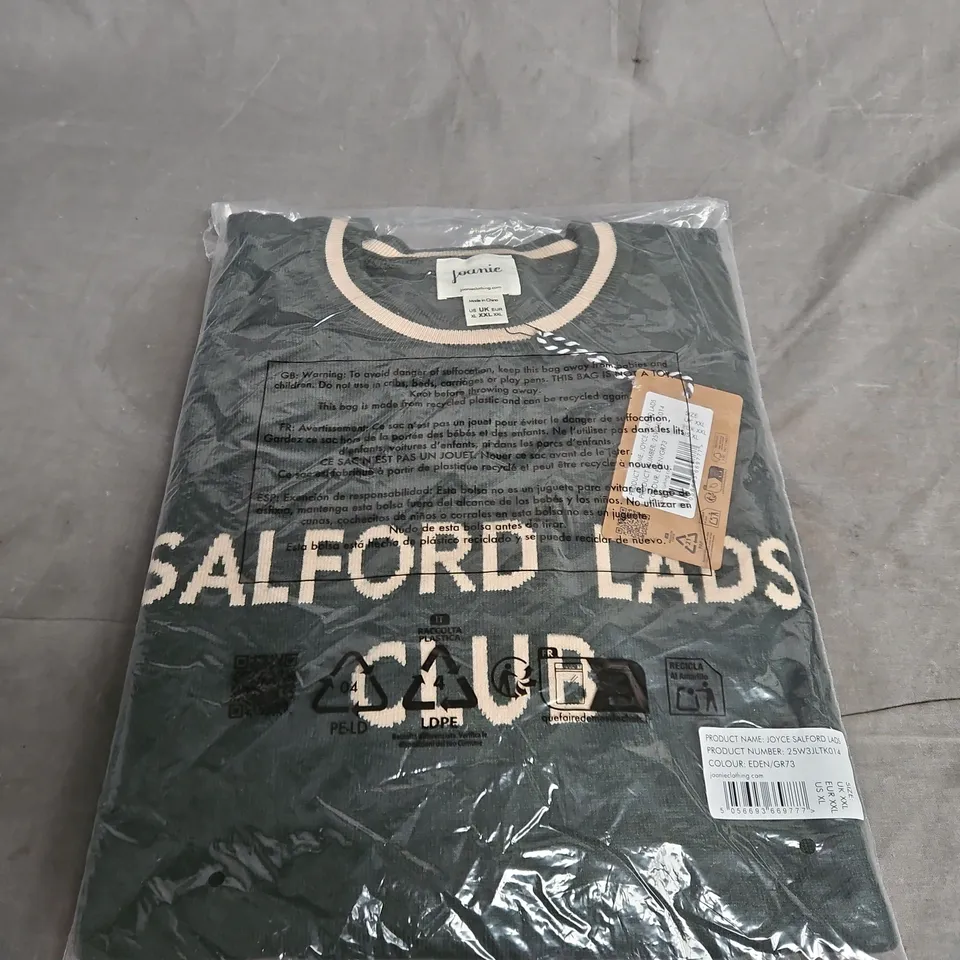 JOANIE CLOTHING JOYCE SALFORD LADS SWEATSHIRT – EDEN GREEN, UK SIZE XXL