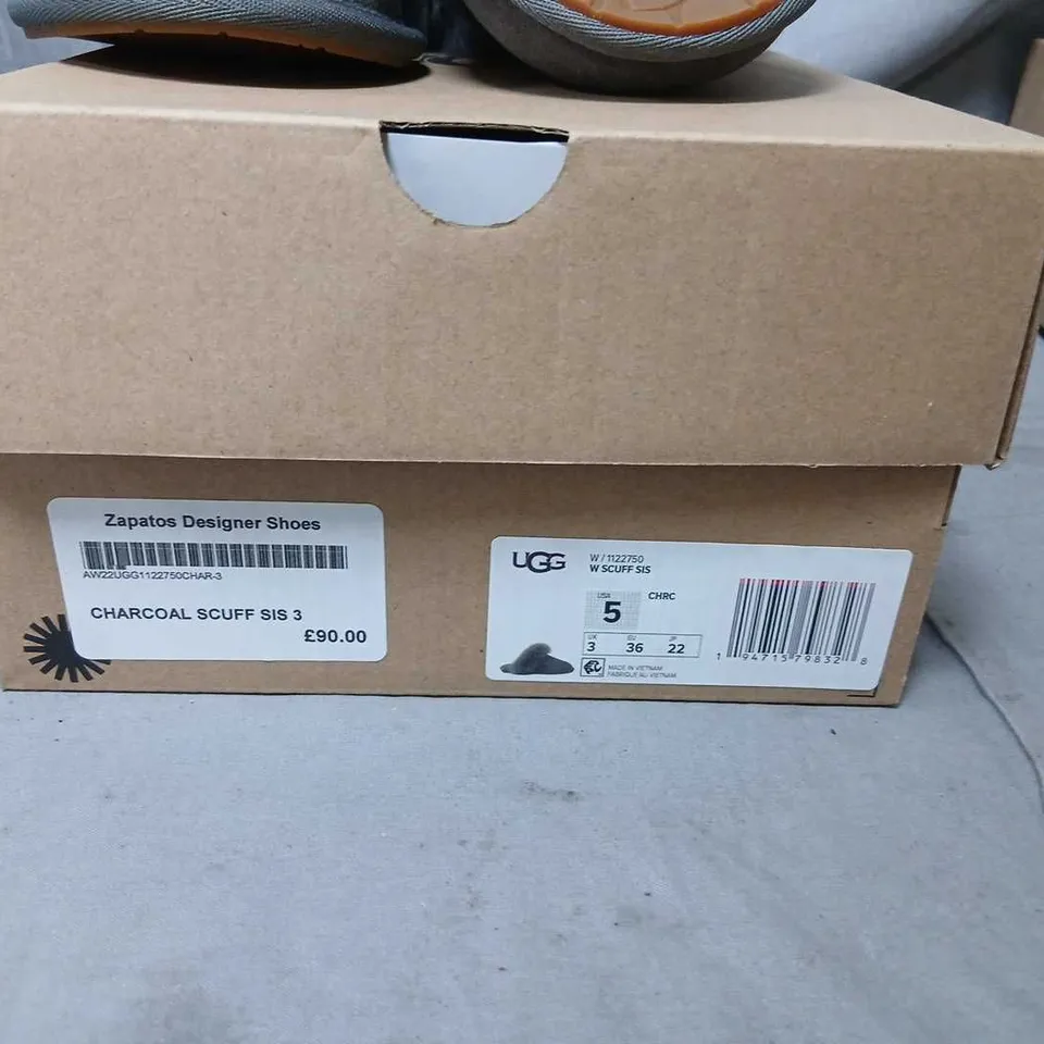 UGG CHARCOAL SCUFF SIS 3 SLIPPERS SIZE 3