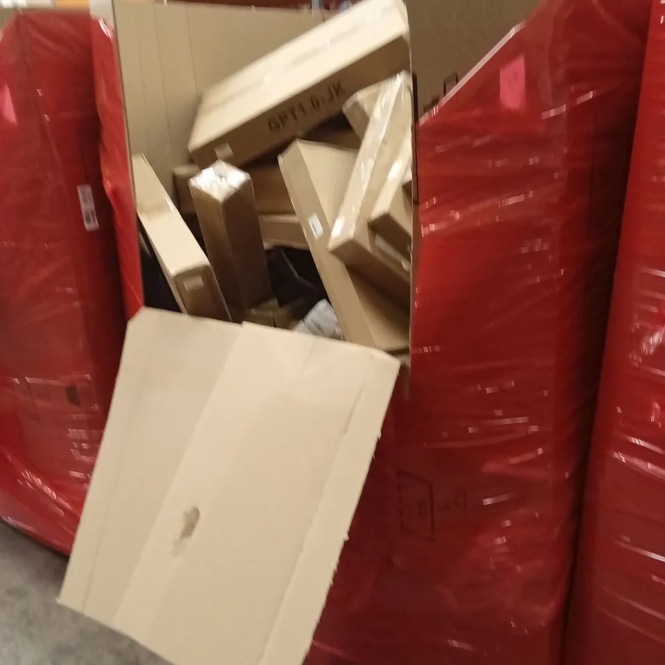 PALLET OF ASSORTED HOUSEHOLD GOODS AND PRODUCTS TO INCLUDE; BLINDS, TOILET SEATS ETC