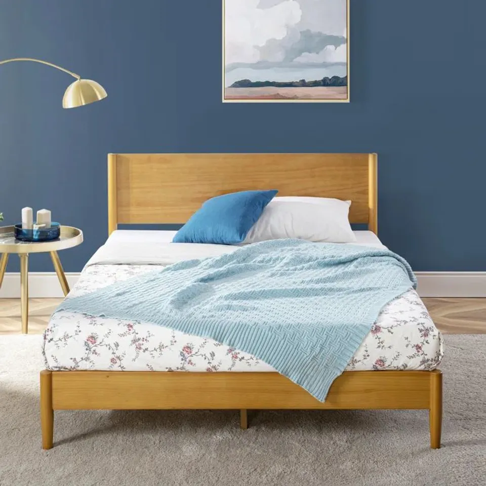 BOXED LUISA STYLISH SOLID WOOD BED FRAME WITH HEADBOARD // SIZE UNSPECIFIED (1 BOX)