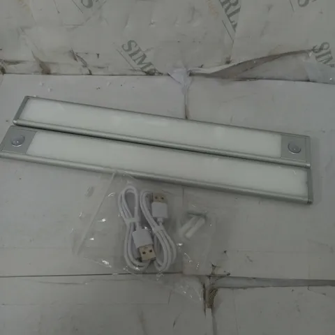 SET OF 2 SFIXX USB RECHARGEABLE MOTION SENSOR LIGHTS IN SILVER