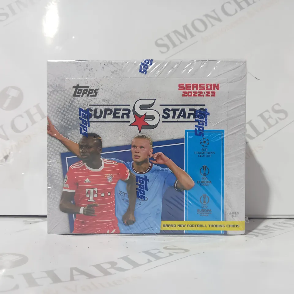 TOPPS SUPERSTARS SEASON 2022/23 TRADING CARDS COMPLETE BOX