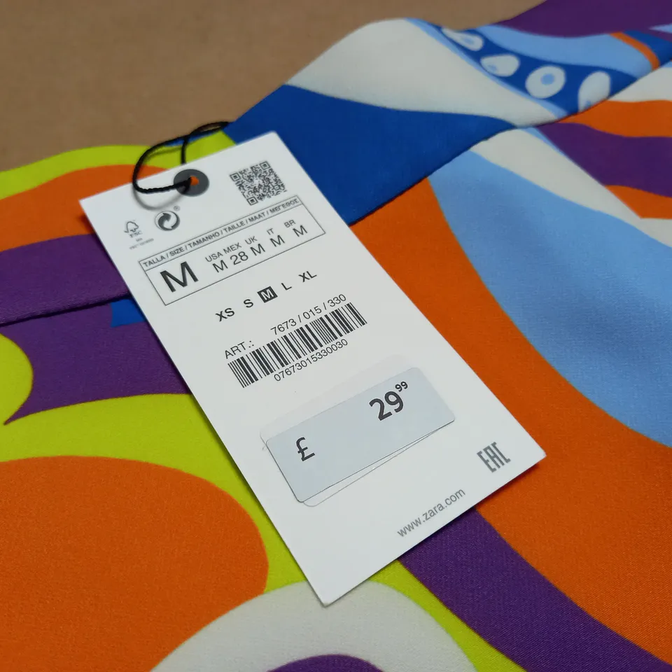 ZARA PATTERNED SHORTS IN MULTI - M