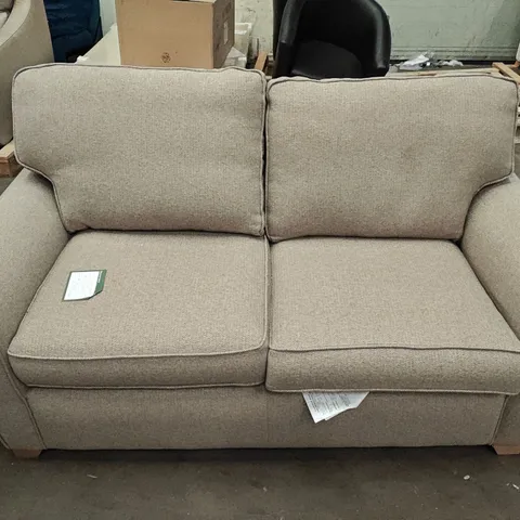 PATTERNED LIGHT NATURAL FABRIC SOFA SET INCLUDES TWO-SEATER AND ONE SEATER