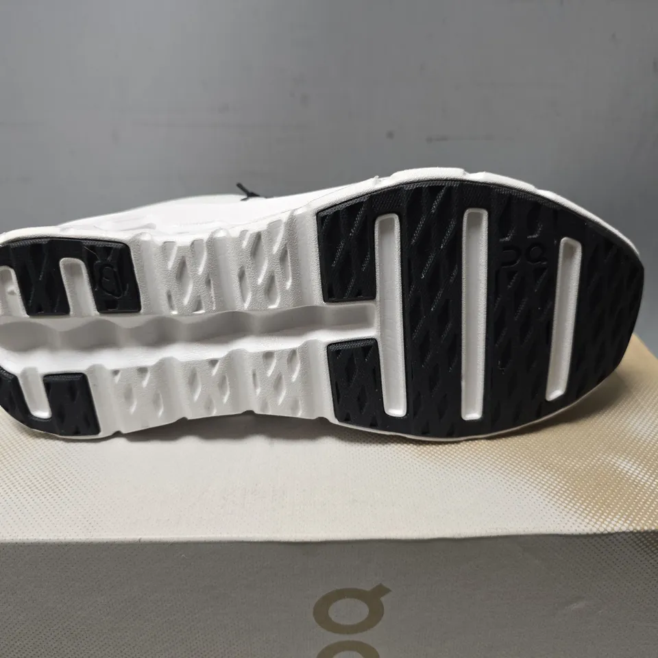 BOXED ON CLOUD ALL DAY TRAINERS IN WHITE & BLACK - UK 6.5 