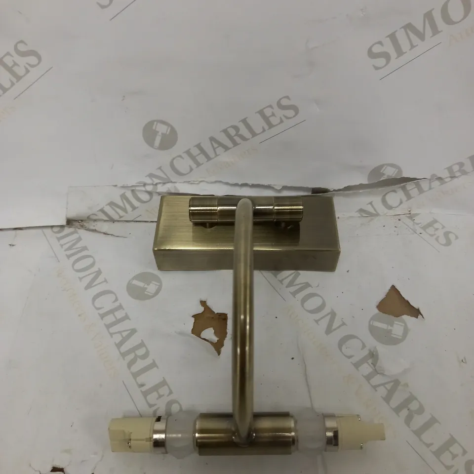 MINISUN MODERN ADJUSTABLE ANTIQUE BRASSED TWIN PICTURE WALL LIGHT