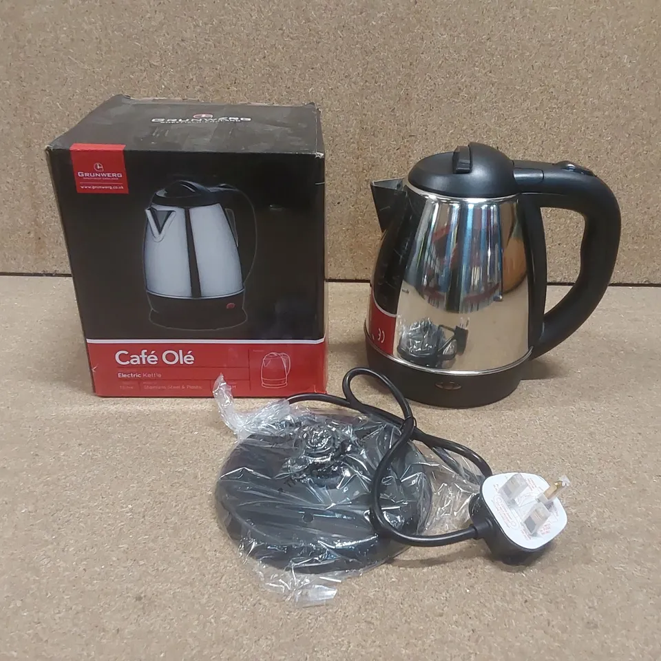 BOXED GRUNWERG CAFÉ OLÉ 1L ELECTRIC KETTLE 