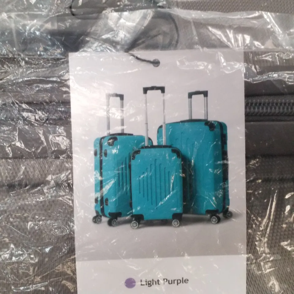 BOXED FCH 3PC HARD SHELL TRAVEL SUITCASES - GREY