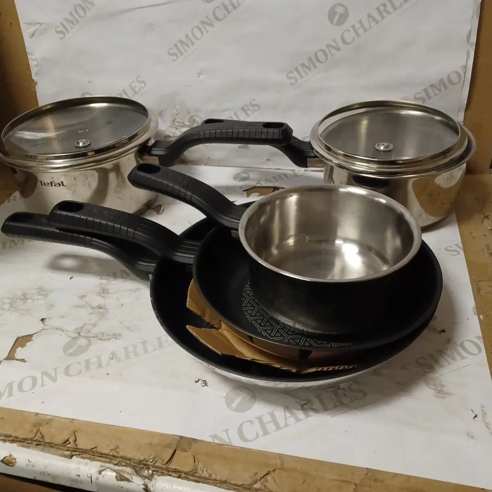 TEFAL COMFORT MAX STAINLESS STEEL POTS AND PANS INDUCTION SET