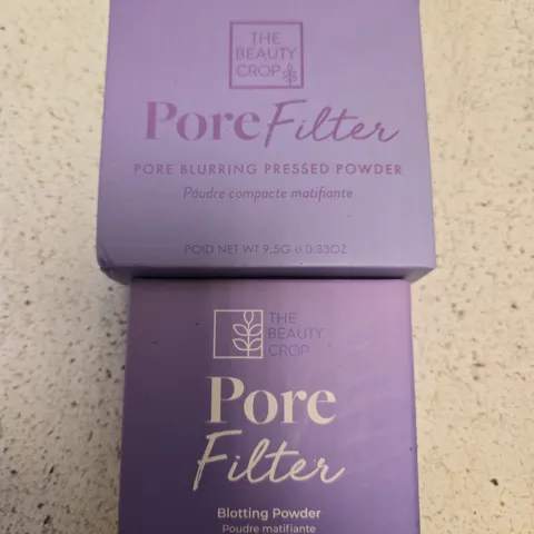 2 THE BEAUTY CROP PORE FILTER PRODUCTS TO INCLUDE PRESSED POWDER & BLOTTING POWDER