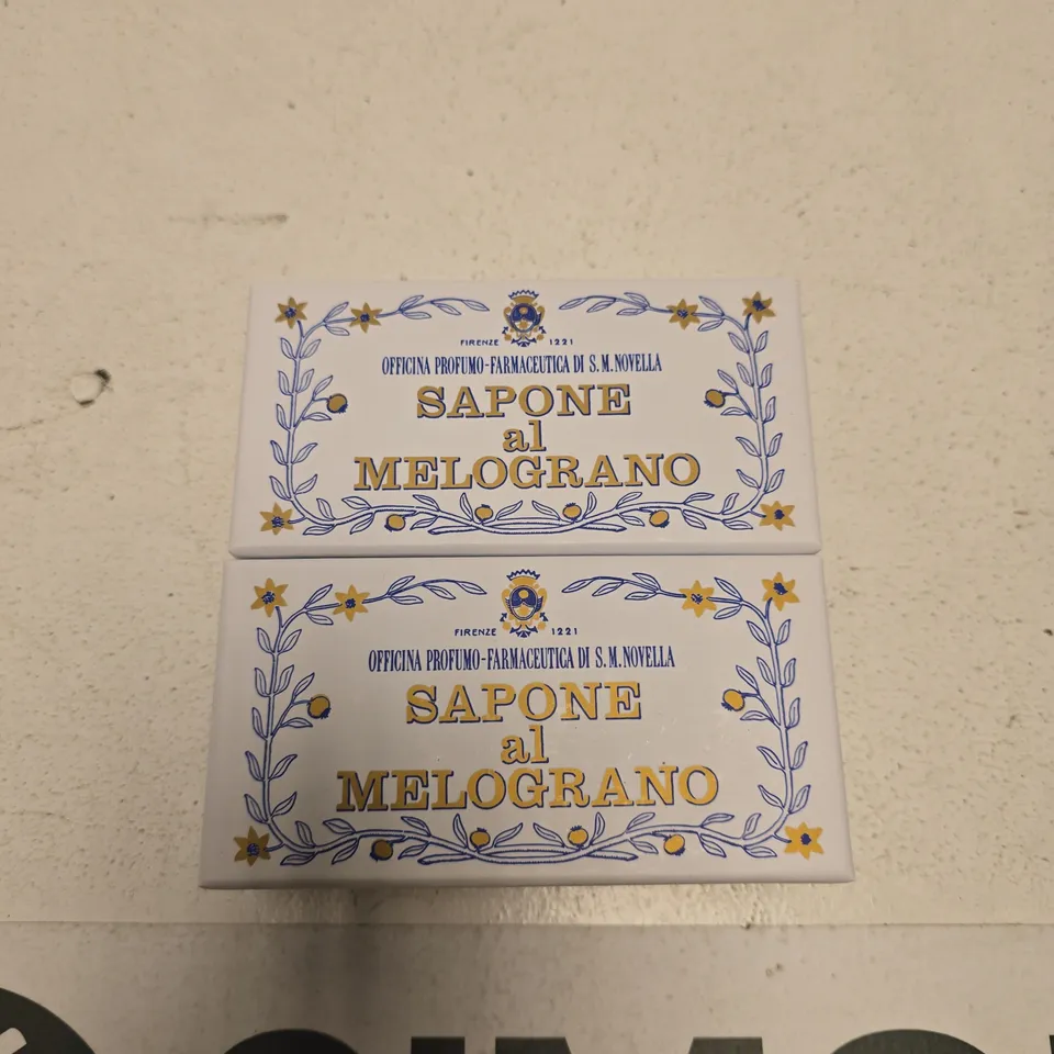 SAPONE AL MELOGRANO SOAP BARS – OFFICINA PROFUMO-FARMACEUTICA DI S. M. NOVELLA (FIRENZE) 2X BOXED