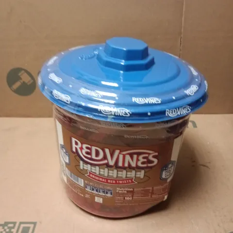 RED VINES ORIGINAL RED TWISTS CANDY JAR – BLUE SCREW-TOP LID