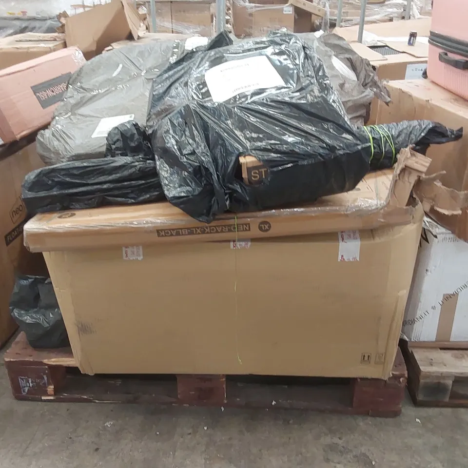 PALLET OF ASSORTED CONSUMER PRODUCTS/FURNITURE PARTS 
