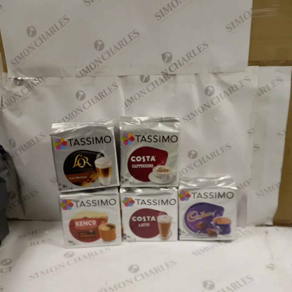 SET OF 5X TASSIMO PACKETS TO INCLUDE KENCO, CADBURY, COSTA ETC 