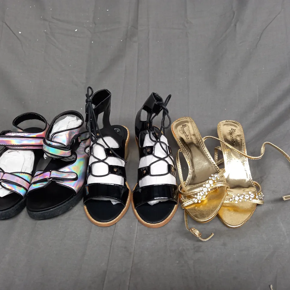 MEDIUM BOX OF ASSORTED SHOES IN VARIOUS SIZES AND COLOUR