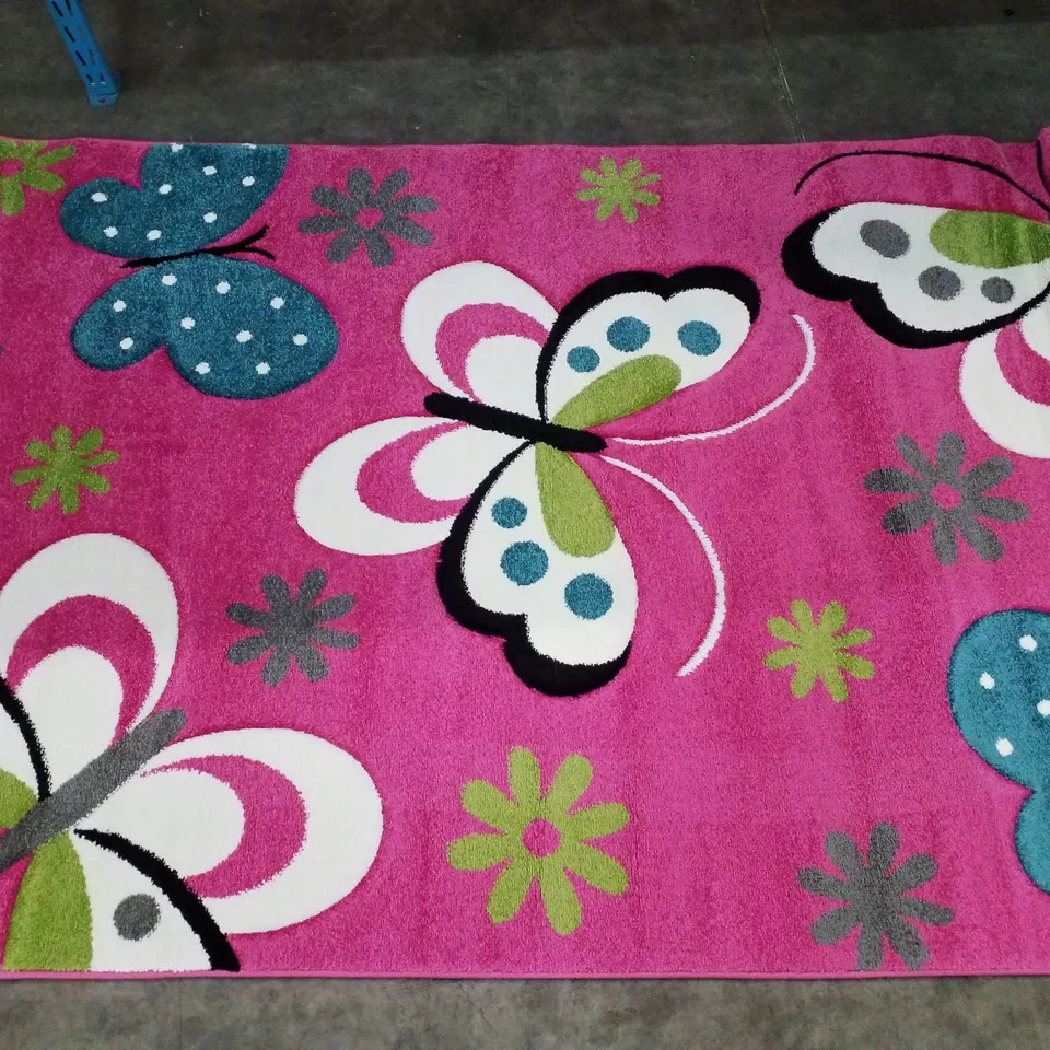 BRAND NEW PACO HOME DIAMANT KIDS SV 772 RUG IN FUCHSIA - 140×200CM