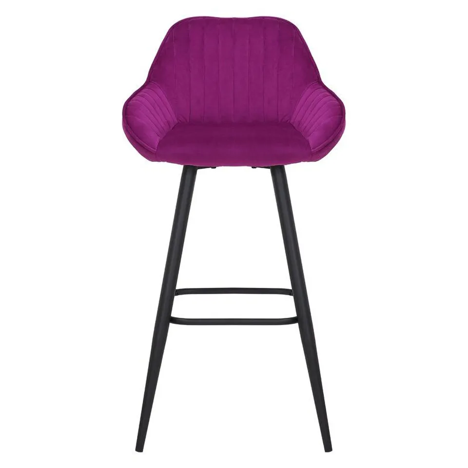 BOXED LAMBORO VELVET BARSTOOL GREEN 