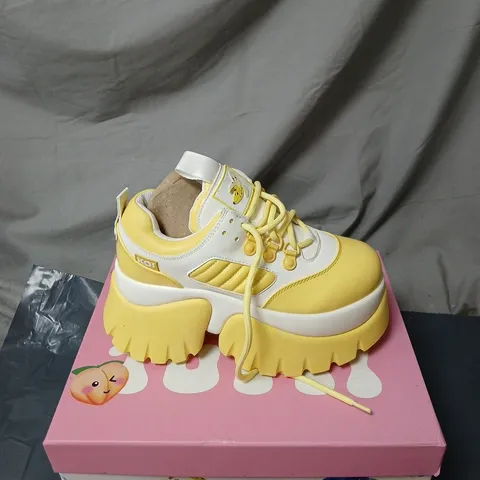 KOI BANANA MILKSHAKE TRAINERS YELLOW BOXED SIZE 3