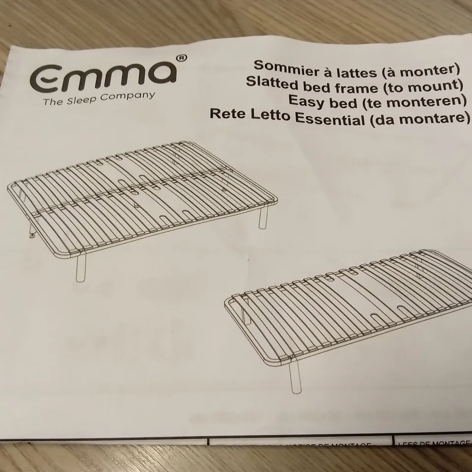 BRAND NEW BOXED EMMA SLATTED BED FRAME - 150 x 200 KING SIZE (1 BOX)