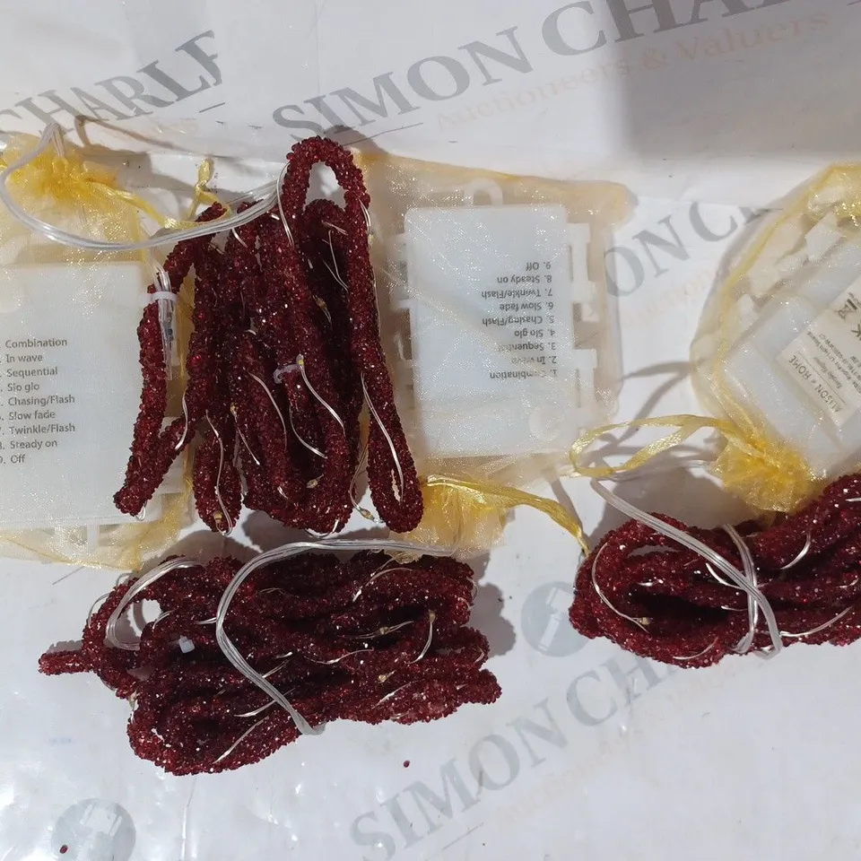 BOXED OUTLET ALISON CORK 2M INDOOR/OUTDOOR PRE-LIT GLITTER ROPE STRANDS