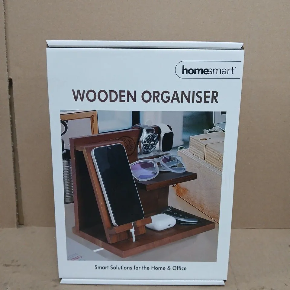 BOX OF APPROX 20 HOMESMART WOODEN ORGANISER – HOME & OFFICE DESK ACCESSORY